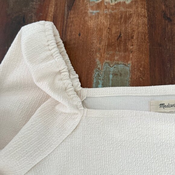 Madewell Crepe Square Neck Puff Sleeve Top Size S - Picture 3 of 10